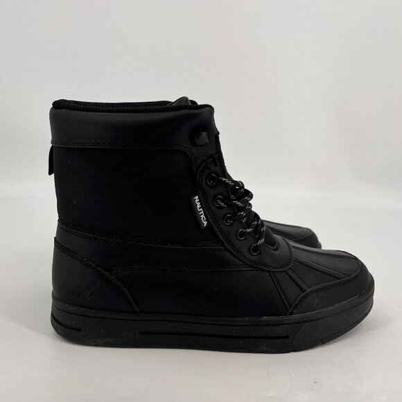 Nautica Lockview Mens Lined Duck Boots Size 8 Black New  display picture 2